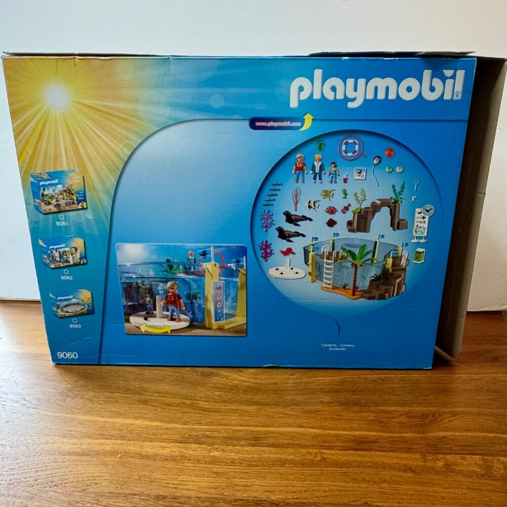 PLAYMOBIL Aquarium Set 9060 Retired Pool Zoo Sea Lion New In Box 112 Pieces 4+ - Picture 2 of 8